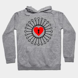 Key to my Heart lock design Hoodie